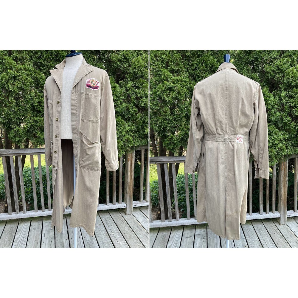 Size 36 HBT Universal Overalls Work Shop Coat Jacket Vintage 40s 50s 60s